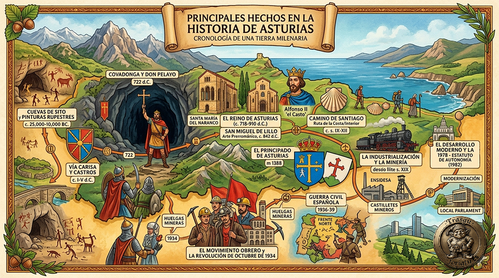TrasguForiatu -  Principales hechos en la historia de Asturias